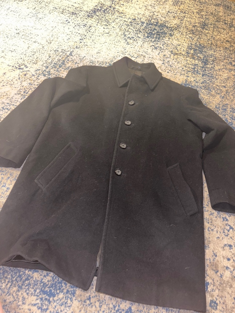 Black Wool Jacket With Pockets